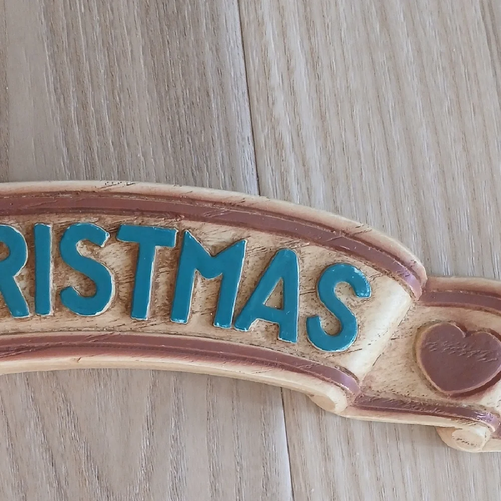Homco Merry Christmas Wall Hanging Sign
